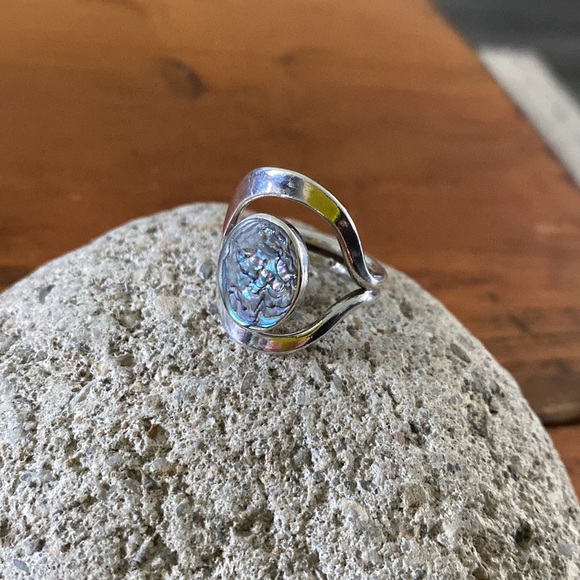 Sterling silver Abalone ring - Picture 1 of 5
